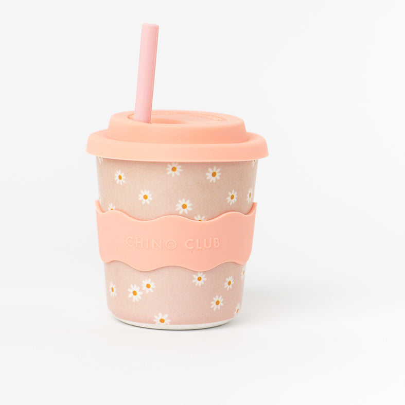 Chino Club Pink Daisy Kids Keep Cup 8oz