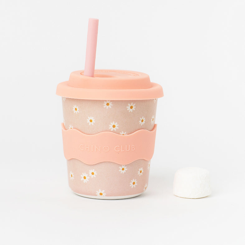 Chino Club Pink Daisy Kids Keep Cup 8oz