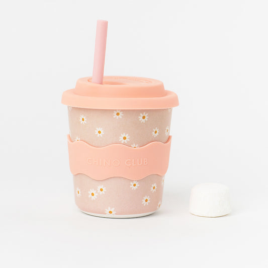 Chino Club Pink Daisy Kids Keep Cup 8oz