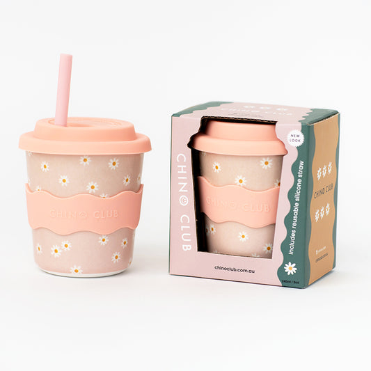 Chino Club Pink Daisy Kids Keep Cup 8oz