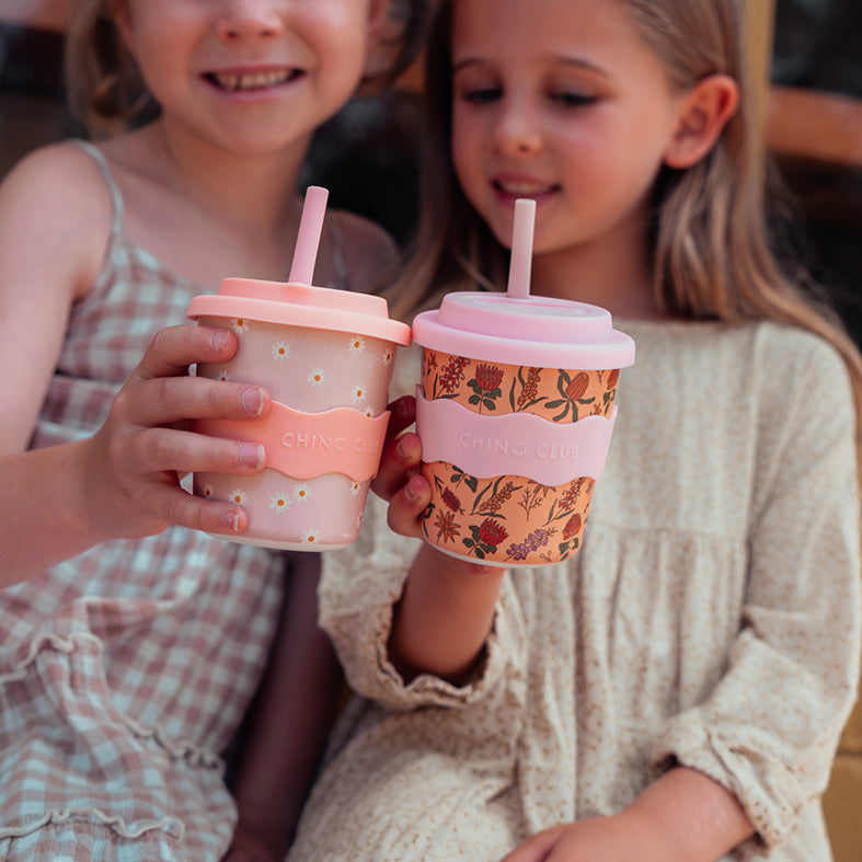 Chino Club Pink Daisy Kids Keep Cup 8oz