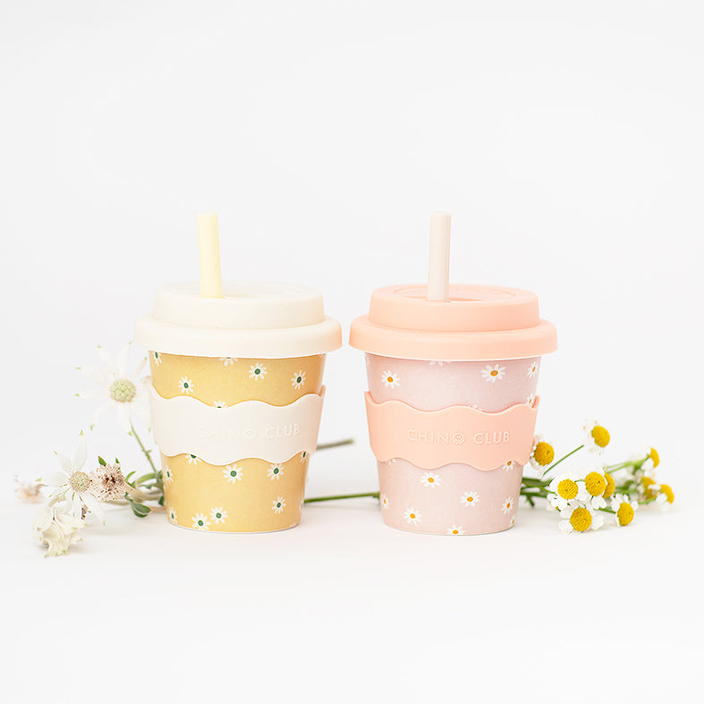 Chino Club Pink Daisy Babychino Cup 4oz